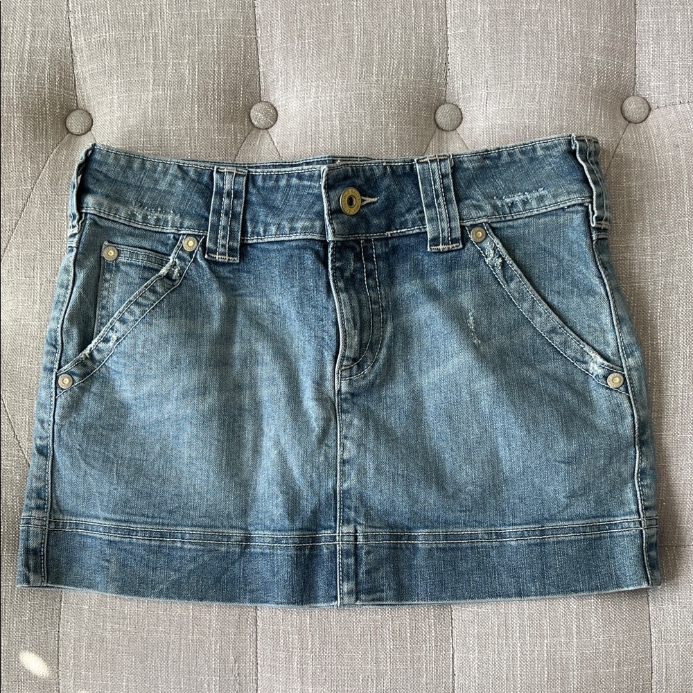 Old Navy Distressed Denim Mini Skirt